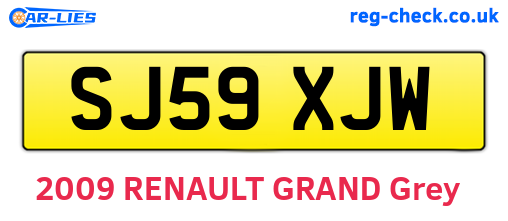 SJ59XJW are the vehicle registration plates.