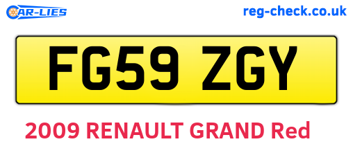 FG59ZGY are the vehicle registration plates.