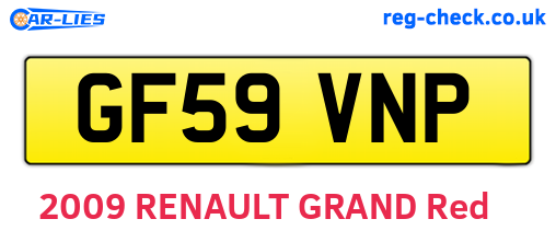 GF59VNP are the vehicle registration plates.