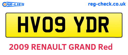HV09YDR are the vehicle registration plates.