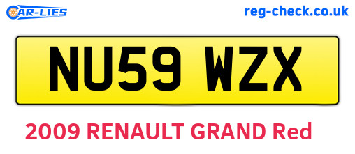 NU59WZX are the vehicle registration plates.