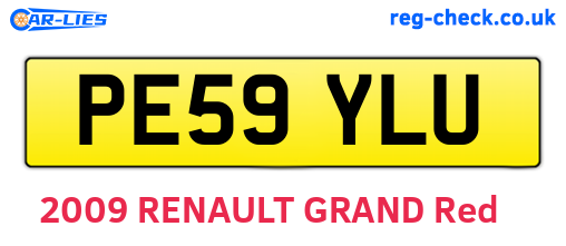 PE59YLU are the vehicle registration plates.