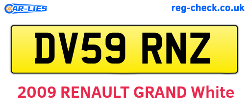 DV59RNZ are the vehicle registration plates.