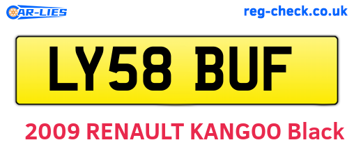 LY58BUF are the vehicle registration plates.