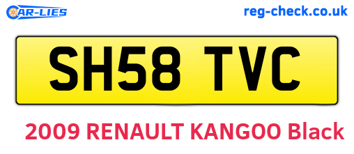 SH58TVC are the vehicle registration plates.