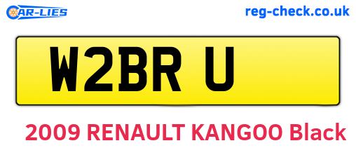 W2BRU are the vehicle registration plates.