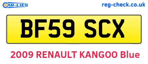 BF59SCX are the vehicle registration plates.
