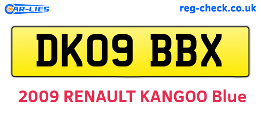 DK09BBX are the vehicle registration plates.