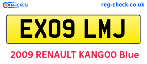 EX09LMJ are the vehicle registration plates.