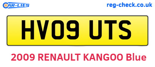 HV09UTS are the vehicle registration plates.