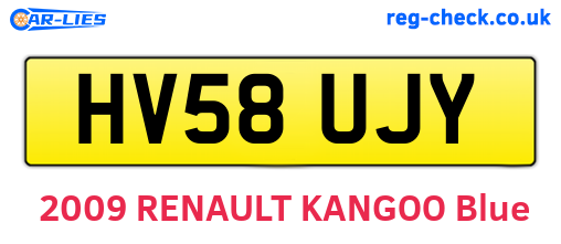 HV58UJY are the vehicle registration plates.