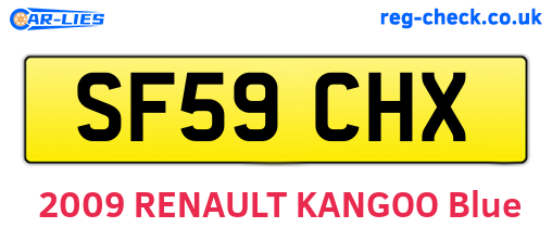 SF59CHX are the vehicle registration plates.