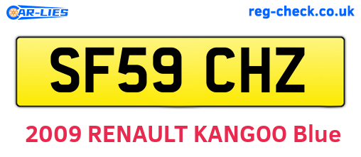 SF59CHZ are the vehicle registration plates.