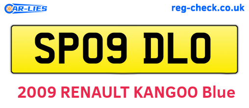 SP09DLO are the vehicle registration plates.