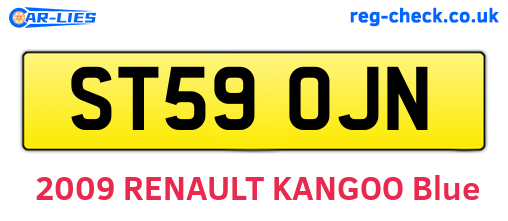 ST59OJN are the vehicle registration plates.