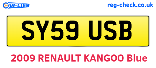 SY59USB are the vehicle registration plates.