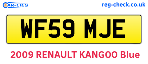 WF59MJE are the vehicle registration plates.