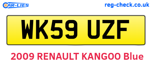 WK59UZF are the vehicle registration plates.