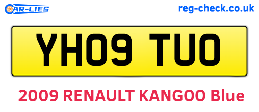 YH09TUO are the vehicle registration plates.