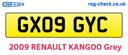 GX09GYC are the vehicle registration plates.