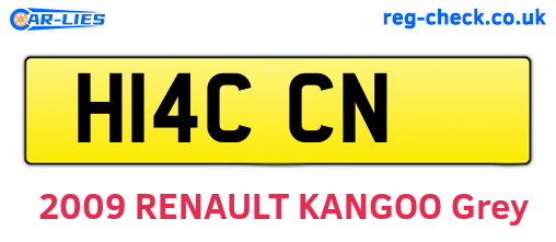 H14CCN are the vehicle registration plates.