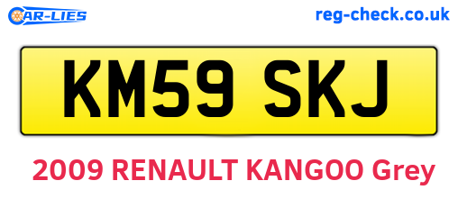 KM59SKJ are the vehicle registration plates.