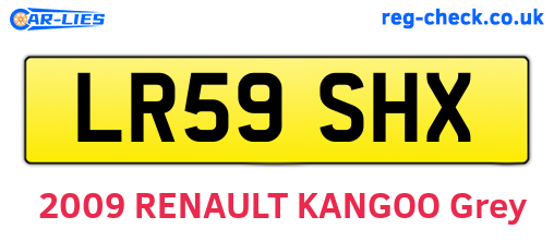 LR59SHX are the vehicle registration plates.
