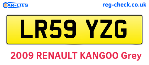 LR59YZG are the vehicle registration plates.