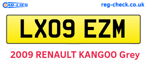 LX09EZM are the vehicle registration plates.