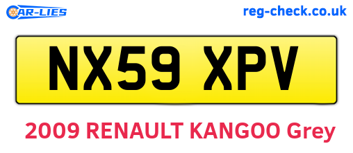 NX59XPV are the vehicle registration plates.