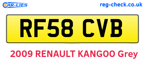 RF58CVB are the vehicle registration plates.