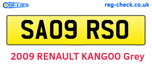 SA09RSO are the vehicle registration plates.