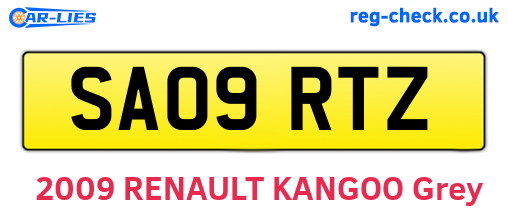 SA09RTZ are the vehicle registration plates.