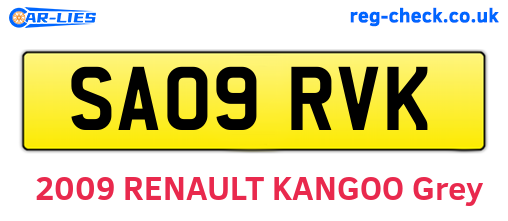 SA09RVK are the vehicle registration plates.