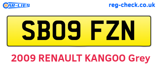 SB09FZN are the vehicle registration plates.