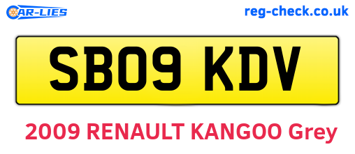 SB09KDV are the vehicle registration plates.