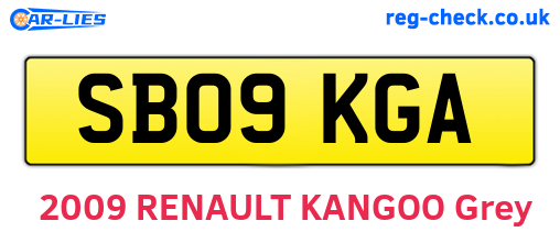 SB09KGA are the vehicle registration plates.