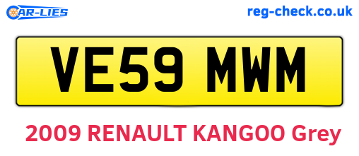VE59MWM are the vehicle registration plates.