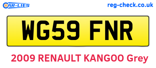 WG59FNR are the vehicle registration plates.