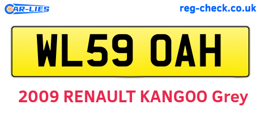 WL59OAH are the vehicle registration plates.