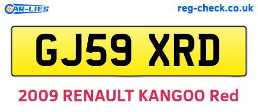 GJ59XRD are the vehicle registration plates.