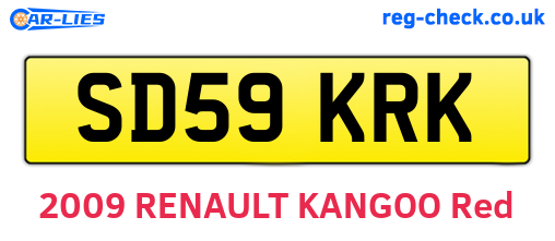 SD59KRK are the vehicle registration plates.