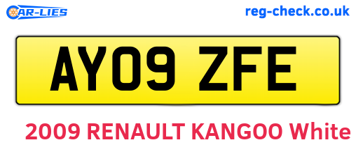 AY09ZFE are the vehicle registration plates.