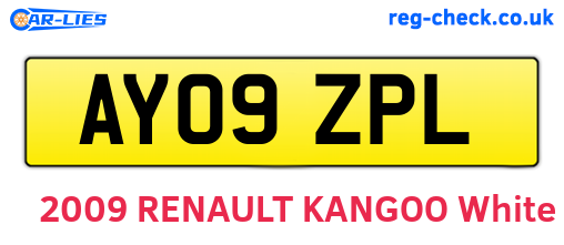 AY09ZPL are the vehicle registration plates.