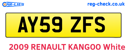 AY59ZFS are the vehicle registration plates.