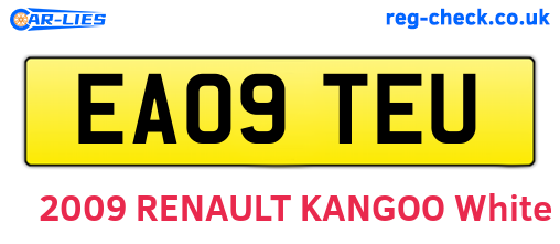 EA09TEU are the vehicle registration plates.