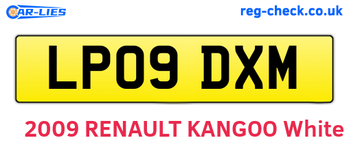 LP09DXM are the vehicle registration plates.