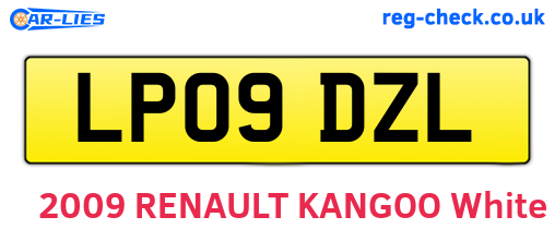 LP09DZL are the vehicle registration plates.