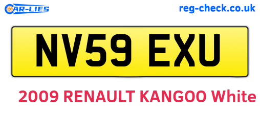 NV59EXU are the vehicle registration plates.