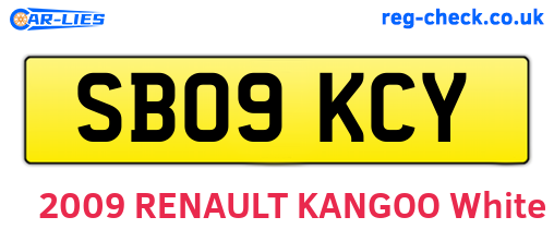 SB09KCY are the vehicle registration plates.
